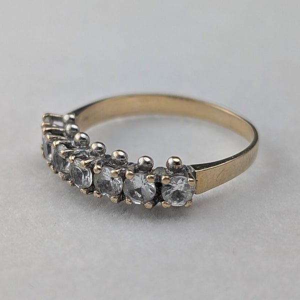 古董珠寶 K9 金 7 排尖晶石戒指 2.2 克(12 號)